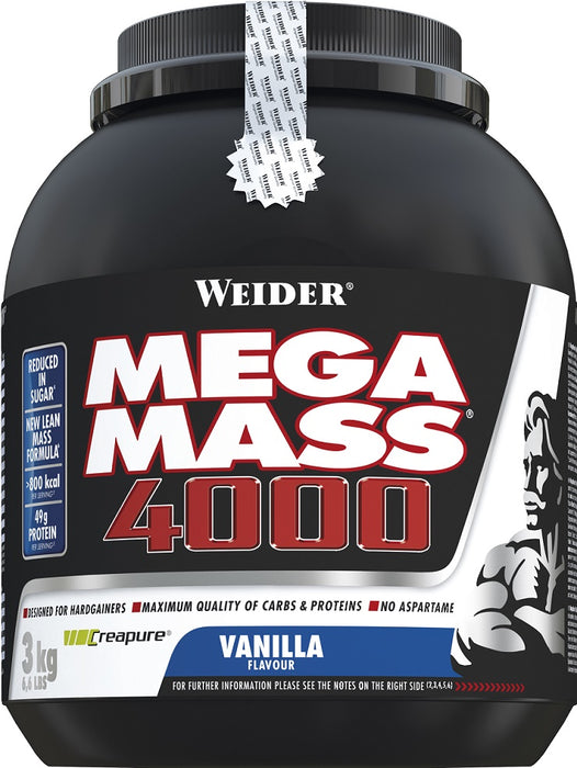 Weider Mega Mass 4000, Strawberry - 3000 grams - Default Title - Weight Gainers & Carbs at MySupplementShop by Weider