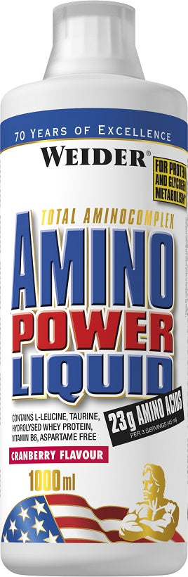 Weider Amino Power Liquid, Cola - 1000 ml. - Amino Acids and BCAAs at MySupplementShop by Weider