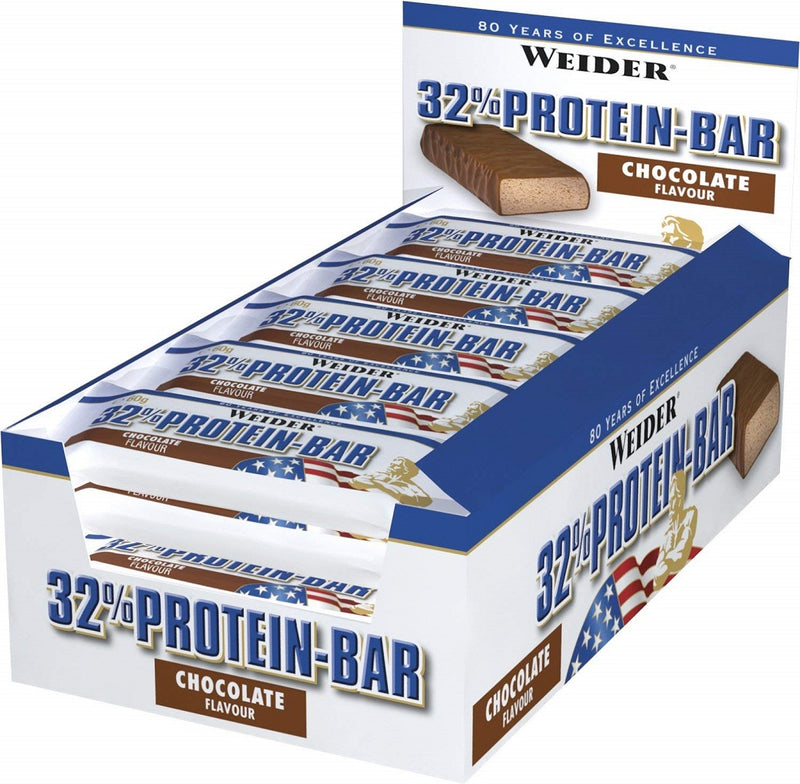Weider 32% Protein Bar, Strawberry - 24 bars | High-Quality Protein Bars | MySupplementShop.co.uk