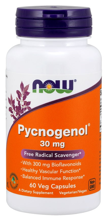 NOW Foods Pycnogenol, 30mg - 60 vcaps | High-Quality Health and Wellbeing | MySupplementShop.co.uk