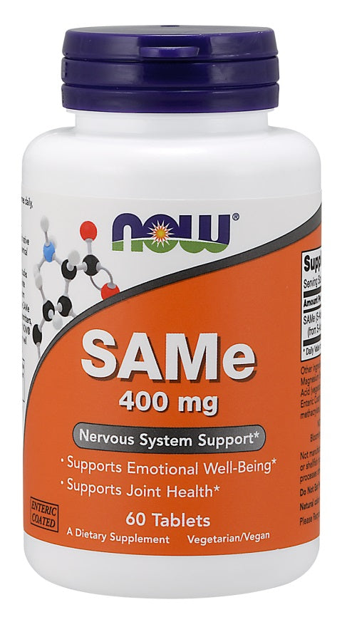 NOW Foods SAMe, 400mg - 60 tabs | High-Quality Joint Support | MySupplementShop.co.uk