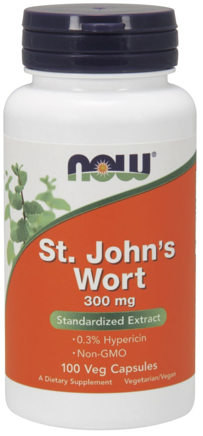 NOW Foods St. John's Wort, 300mg - 100 vcaps - Health and Wellbeing at MySupplementShop by NOW Foods