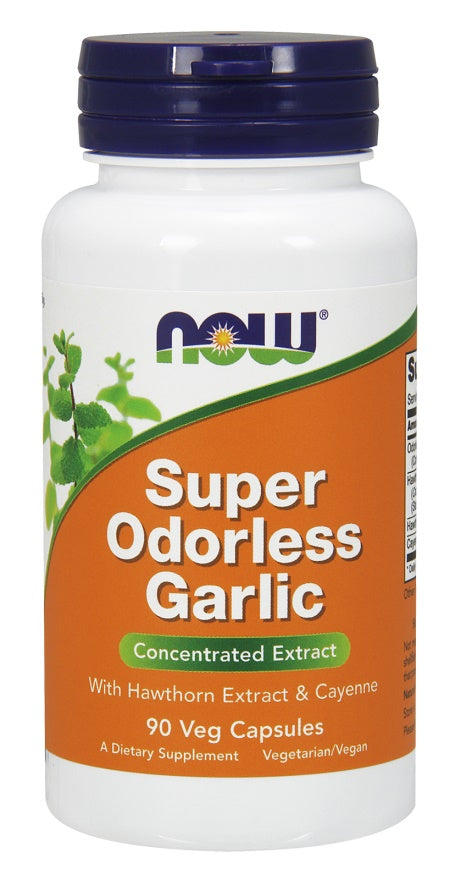 NOW Foods Super Odorless Garlic - Concentrated Extract - 90 vcaps - Health and Wellbeing at MySupplementShop by NOW Foods