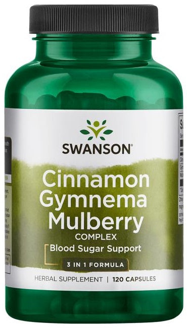 Swanson Cinnamon Gymnema Mulberry Complex - 120 caps | High-Quality Slimming and Weight Management | MySupplementShop.co.uk