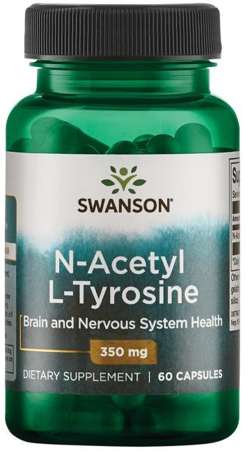 Swanson N-Acetyl L-Tyrosine, 350mg - 60 caps | High-Quality Amino Acids and BCAAs | MySupplementShop.co.uk