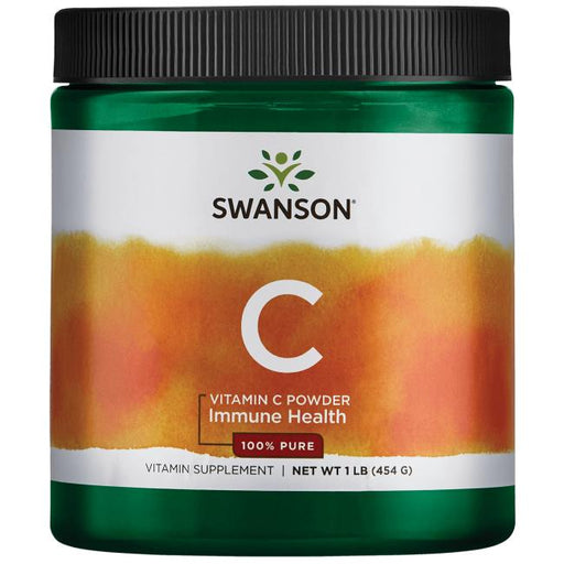 Swanson Vitamin C Powder, 100% Pure - 454g | High-Quality Vitamins & Minerals | MySupplementShop.co.uk