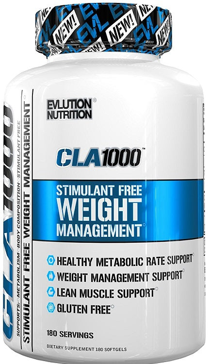 EVLution Nutrition CLA 1000 - 180 softgels | High-Quality Slimming and Weight Management | MySupplementShop.co.uk