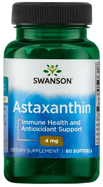 Swanson Astaxanthin, 4mg - 60 softgels - Health and Wellbeing at MySupplementShop by Swanson