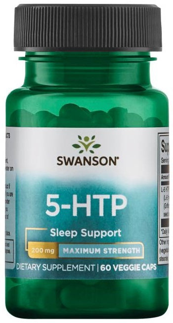 Swanson 5-HTP, 200mg Maximum Strength - 60 vcaps | High-Quality Health and Wellbeing | MySupplementShop.co.uk