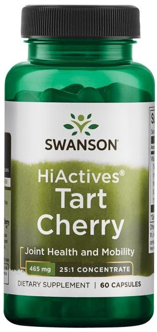 Swanson HiActives Tart Cherry, 465mg - 60 caps | High-Quality Health and Wellbeing | MySupplementShop.co.uk