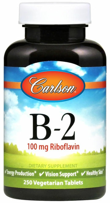 Carlson Labs Vitamin B-2, 100mg - 100 vegetarian tabs | High-Quality Vitamins & Minerals | MySupplementShop.co.uk