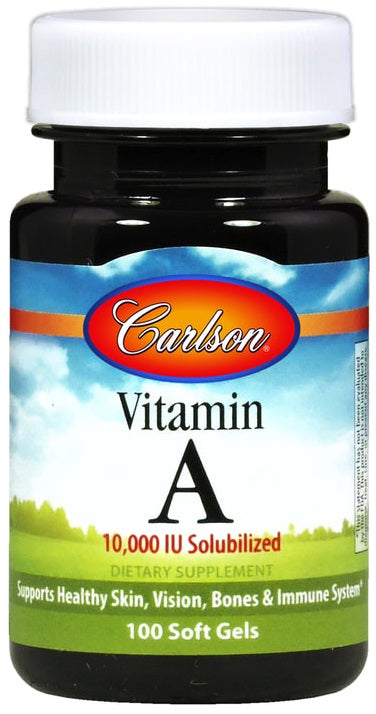 Carlson Labs Vitamin A Solubilized, 10 000 IU - 100 softgels - Vitamins & Minerals at MySupplementShop by Carlson Labs