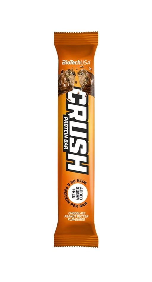 BioTechUSA Crush Bar, Chocolate Peanut Butter - 12 x 64g | High-Quality Nutrition Bars | MySupplementShop.co.uk