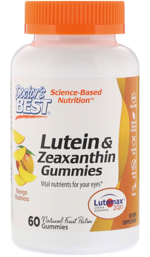 Doctor's Best Lutein & Zeaxanthin, Mango Madness - 60 gummies - Health and Wellbeing at MySupplementShop by Doctor's Best