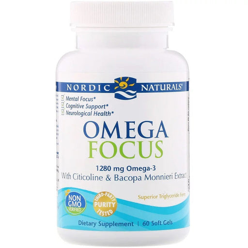 Nordic Naturals Omega Focus with Citicoline & Bacopa Monnieri Extract, 1280mg - 60 softgels | High-Quality Health and Wellbeing | MySupplementShop.co.uk