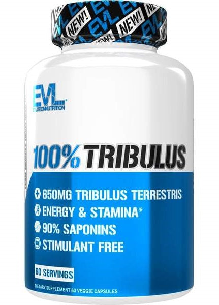 EVLution Nutrition 100% Tribulus, 650mg - 60 vcaps | High-Quality Natural Testosterone Support | MySupplementShop.co.uk