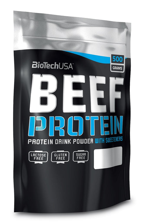 BioTechUSA Beef Protein, Strawberry - 500 grams | High-Quality Protein | MySupplementShop.co.uk