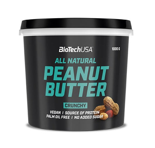 BioTechUSA Peanut Butter, Crunchy - 1000g | High-Quality Peanut Spread | MySupplementShop.co.uk