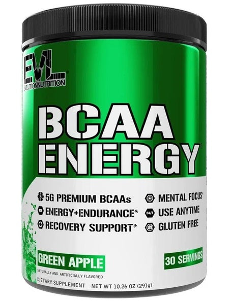 EVLution Nutrition BCAA Energy, Green Apple - 291 grams | High-Quality Amino Acids and BCAAs | MySupplementShop.co.uk