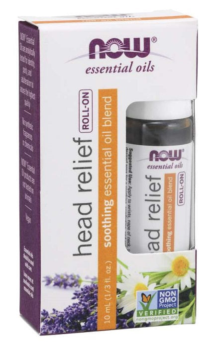 NOW Foods Essential Oil, Head Relief Blend Roll-On - 10 ml. | High-Quality Health and Wellbeing | MySupplementShop.co.uk