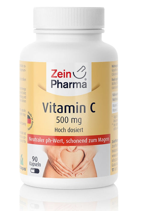 Zein Pharma Vitamin C Buffered, 500mg - 90 caps - Vitamins & Minerals at MySupplementShop by Zein Pharma