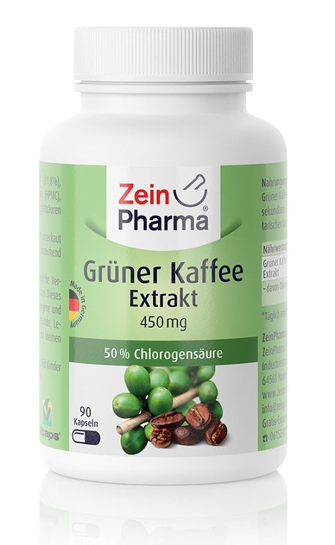 Zein Pharma Green Coffee Extract, 450mg - 90 caps - Slimming and Weight Management at MySupplementShop by Zein Pharma