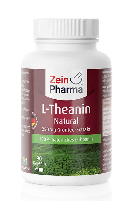 Zein Pharma L-Theanin Natural, 250mg - 90 caps - Amino Acids and BCAAs at MySupplementShop by Zein Pharma