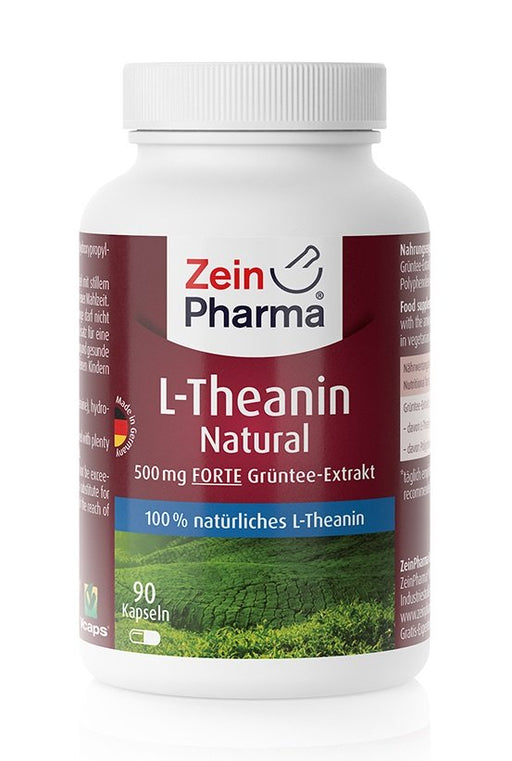 Zein Pharma L-Theanin Natural, 500mg - 90 caps | High-Quality Amino Acids and BCAAs | MySupplementShop.co.uk