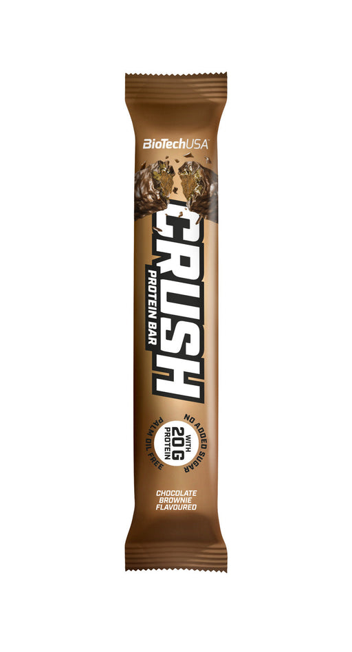 BioTechUSA Crush Bar, Chocolate Brownie - 12 x 64g | High-Quality Protein Bars | MySupplementShop.co.uk