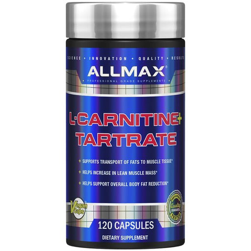 AllMax Nutrition L-Carnitine + Tartrate - 120 caps | High-Quality Slimming and Weight Management | MySupplementShop.co.uk