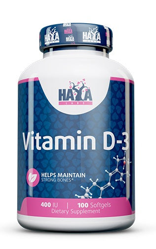 Vitamin D-3, 400 IU - 100 softgels by Haya Labs at MYSUPPLEMENTSHOP.co.uk