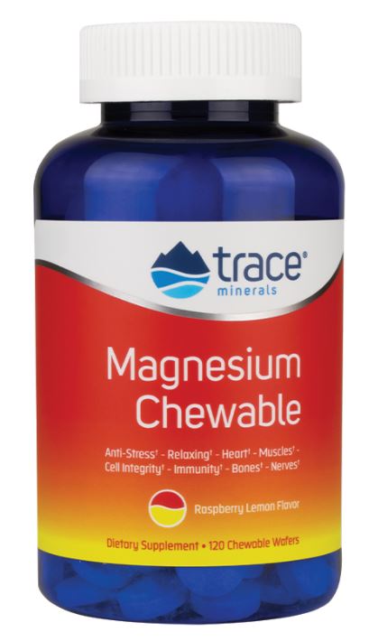 Trace Minerals Magnesium Chewable, Raspberry Lemon - 30 chewable wafers - Vitamins & Minerals at MySupplementShop by Trace Minerals