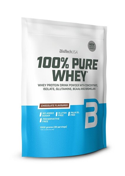BioTechUSA 100% Pure Whey, Bourbon Vanilla - 1000 grams | High-Quality Protein | MySupplementShop.co.uk