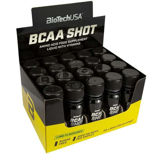 BioTechUSA BCAA Shot, Lime - 20 x 60 ml. | High-Quality Amino Acids and BCAAs | MySupplementShop.co.uk