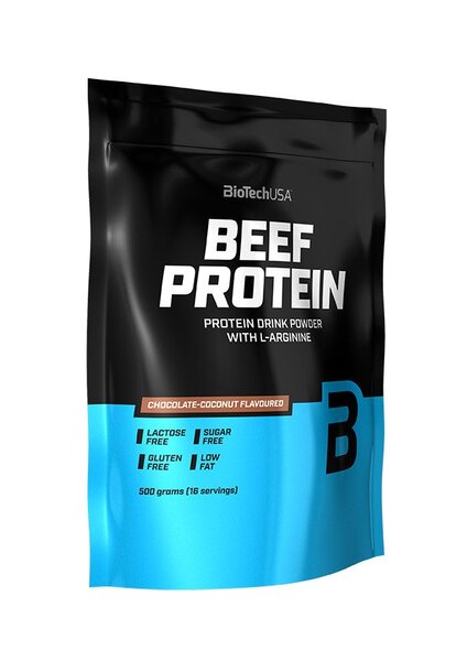 BioTechUSA Beef Protein, Chocolate Coconut - 500 grams | High-Quality Protein | MySupplementShop.co.uk