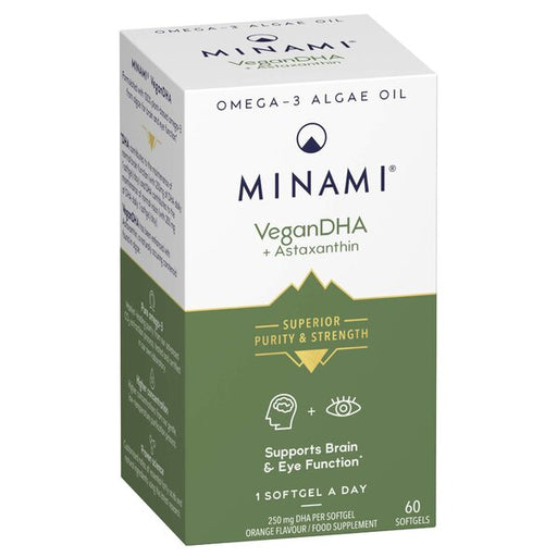 Minami VeganDHA + Astaxanthin - 60 softgels | High Quality Omega-3 and Fish Oils Supplements at MYSUPPLEMENTSHOP.co.uk
