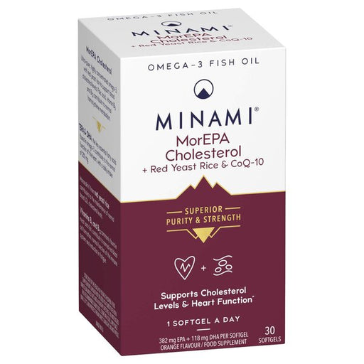 Minami MorEPA Cholesterol + Red Yeast Rice & CoQ-10 - 30 softgels | High Quality Heart Health Supplements at MYSUPPLEMENTSHOP.co.uk