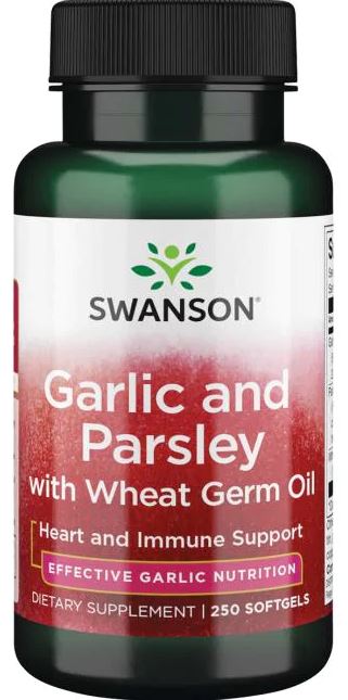 Swanson Garlic and Parsley with Wheat Germ Oil - 250 softgels - Health and Wellbeing at MySupplementShop by Swanson