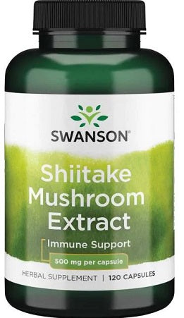 Swanson Shiitake Mushroom Extract, 500mg - 120 caps - Health and Wellbeing at MySupplementShop by Swanson