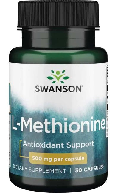 Swanson L-Methionine, 500mg - 30 caps - Amino Acids and BCAAs at MySupplementShop by Swanson