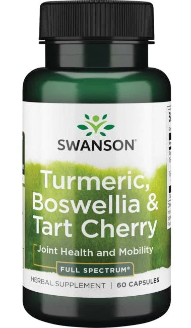 Swanson Turmeric, Boswellia & Tart Cherry - 60 caps | High-Quality Joint Support | MySupplementShop.co.uk