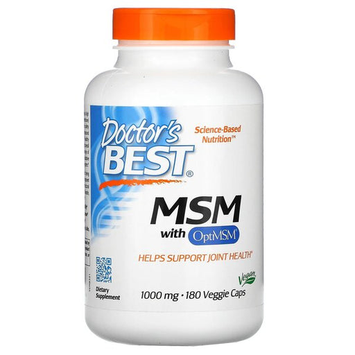 Doctor's Best MSM with OptiMSM Vegan, 1000mg - 180 vcaps - Joint Support at MySupplementShop by Doctor's Best