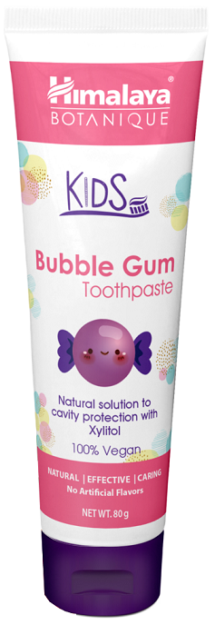 Himalaya Kids Toothpaste, Bubble Gum - 80g | High-Quality Toothpastes | MySupplementShop.co.uk