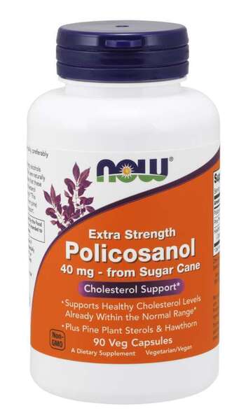 NOW Foods Policosanol, 40mg Extra Strength - 90 vcaps - Health and Wellbeing at MySupplementShop by NOW Foods