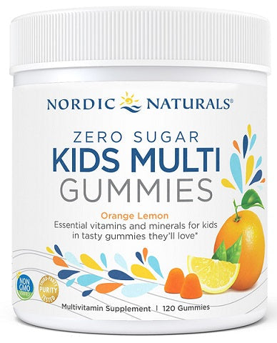 Nordic Naturals Kids Multi Zero Sugar, Orange Lemon - 120 gummies | High-Quality Sports Supplements | MySupplementShop.co.uk