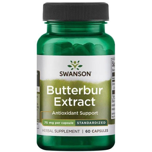 Swanson Butterbur Extract, 75mg - 60 caps - Health and Wellbeing at MySupplementShop by Swanson