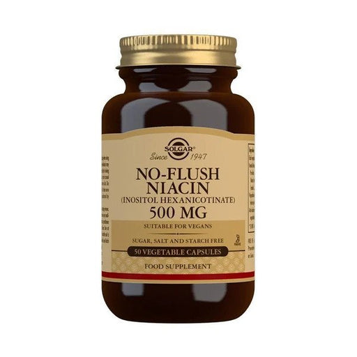 Solgar No-Flush Niacin, 500mg - 50 vcaps - Sports Supplements at MySupplementShop by Solgar