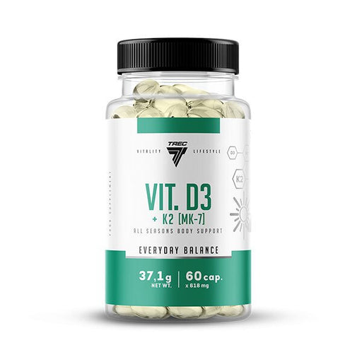 Trec Nutrition Vit D3 + K2 MK-7 - 60 caps | High-Quality Sports Supplements | MySupplementShop.co.uk