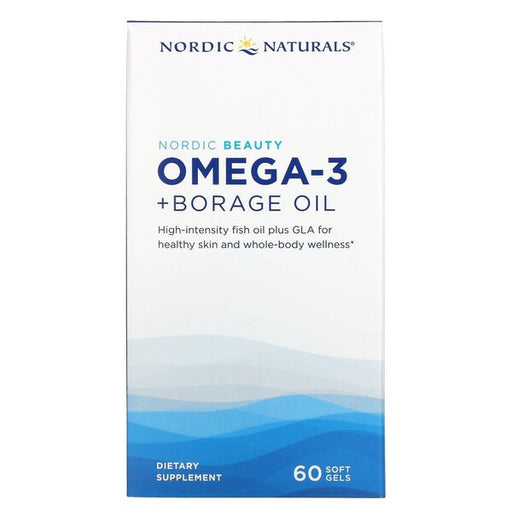 Nordic Naturals Nordic Beauty Omega-3 + Borage Oil - 60 softgels | High Quality Omega-3 and Fish Oils Supplements at MYSUPPLEMENTSHOP.co.uk