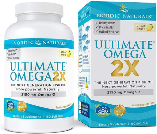 Nordic Naturals Ultimate Omega 2X, 2150mg Lemon - 180 softgels | High-Quality Sports Supplements | MySupplementShop.co.uk